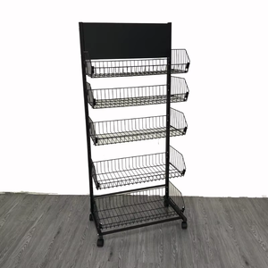 סופרמרקט מדף פירות וירקות מתלה רשת תליית מדפים תצוגה עם גלגלים צ 'יפס חטיף תצוגת מתלה - Product Image 6