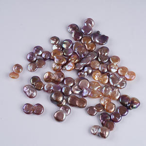 Nouvelles perles d'eau douce pour la création de bijoux, 10-13 mm, naturelles, roses, violettes, perles bouton, perles ovales, perles en vrac pour la vente en gros - Product Image 2