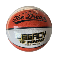 Ballon de basketball en cuir PU taille 7/6/5/4/3/2/1 avec bonne adhérence, logo personnalisable imprimé, ballon silencieux pour l'entraînement