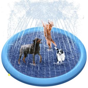 Diseño de impresión de fábrica antideslizante mascota verano al aire libre juego de agua juguetes perro rociador Mat Splash Spray Pad piscina - Product Image 3