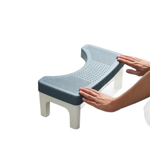 Taburete de Baño Azul de Plástico Antideslizante para Apoyo al Agacharse - Product Image 3