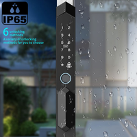 Serrure de porte intelligente Vertexis étanche à empreinte digitale double face en alliage d'aluminium sans clé pour porte en bois à rupture de pont thermique