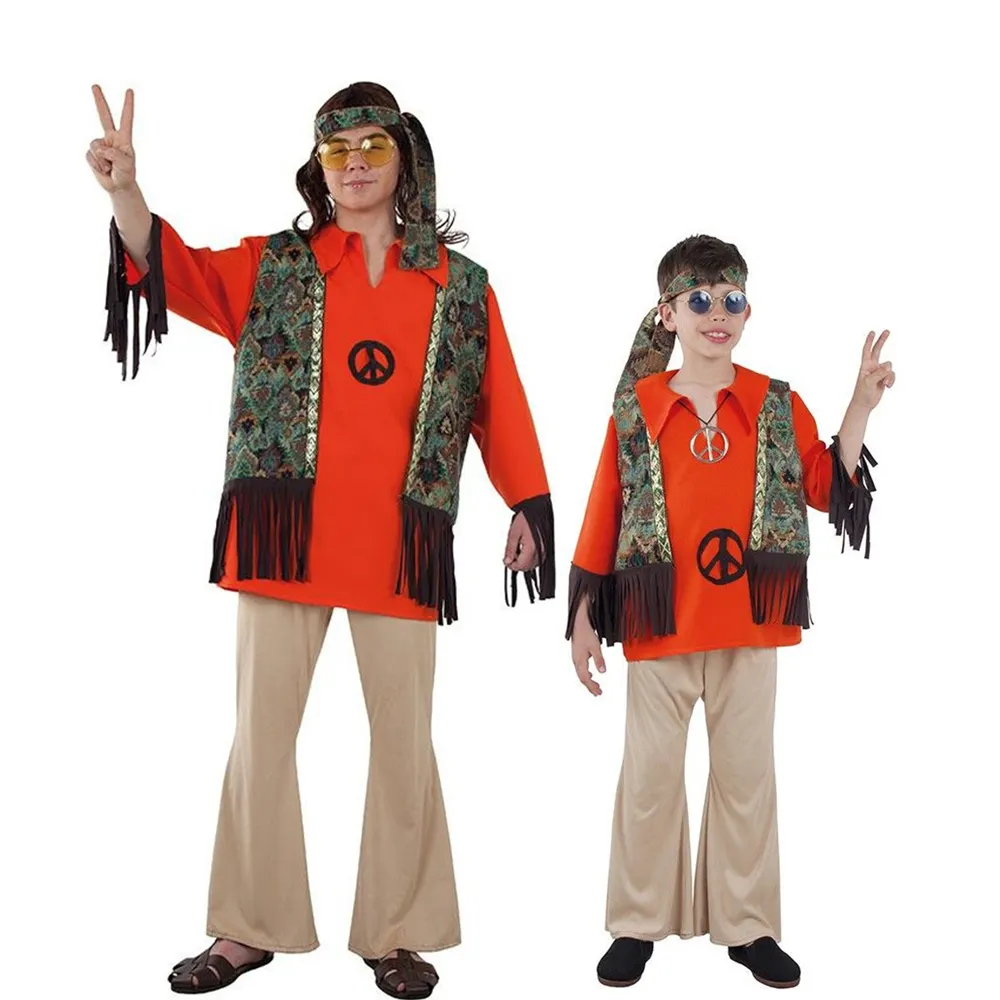 60s 70s Party Clothes Halloween Costumes Love n Peace Hippie Clothing Men and Kids