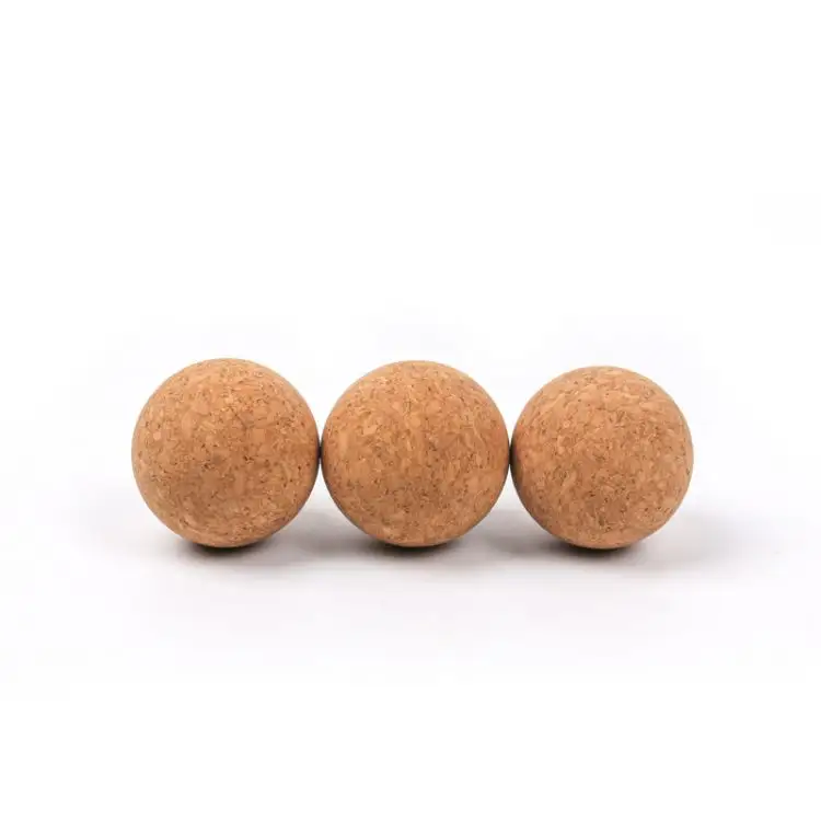 Factory wholesale Eco-friendly 100% Cork Yoga Exercise Peanut Cork Massage Double Ball