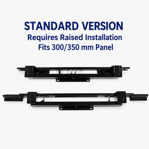Heavy Duty Telescopic Dining <b>Table</b> Slide Rail Bidirectional Auto Lift Black Steel for <b>Folding</b> Extension <b>Tables</b> - Product Image 4