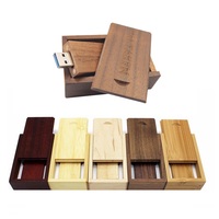 Neues Öko-Material USB 3.0 Benutzer definiertes Logo USB-Flash-Laufwerk aus Holz mit Box Pen drive 4GB 8GB 16GB 32GB 64GB Memory Stick Hochzeit