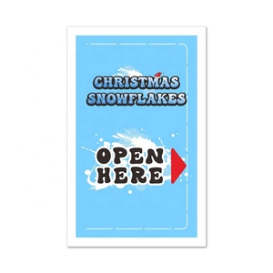 Cartes de Noël personnalisées haut de gamme avec 1 fenêtre, impression numérique sur papier artistique, languettes à tirer, billets de jeu - Product Image 2