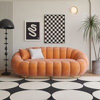 Canapé Bulle en Tissu Nid d'Abeille Compressé avec Structure en Acier Durable, Canapé Nuage Moderne pour Salon et Bureau à Domicile