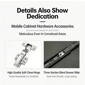 Bureau de travail ergonomique moderne, design modulaire, tiroirs de classement verrouillables, armoire de rangement latérale, matériau E0 robuste, bureau à domicile - Product Image 5