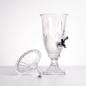 Dispensador de Bebidas de Vidrio Transparente Crystal Coast con Grifo, Jarra de Agua con Tapa de Estilo Clásico, >1L, Apto para Alimentos, Ecológico y Portátil - Product Image 1
