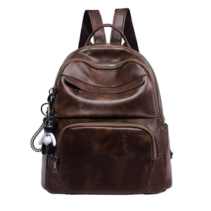 Nueva Mochila de Moda Primavera, Elegante, Geométrica, de PU con Cierre, de Poliéster, para Mujer, Gran Capacidad, Casual - Product Image 1