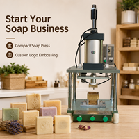 Presse à savon pneumatique mini 12 kg avec gaufrage de logo clair pour atelier de petite taille