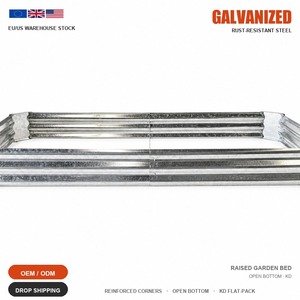 Jardinière surélevée galvanisée 8x4x2 pieds, bac à plantes extérieur, jardinière en métal pour légumes, fleurs et herbes - Product Image 4