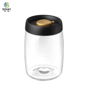 Recipientes de Vidrio Modernos y Personalizables <span class=keywords><strong>Vacare</strong></span> para Café, 400ml 700ml 1100ml, Frascos Sellados al Vacío con Tapa Deslizante, Contenedores para Almacenamiento de Alimentos - Product Image 1