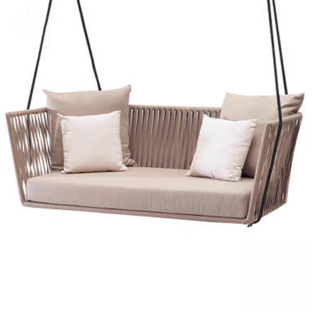 Double balançoire kaki style B – Coussin et oreiller gratuits en cadeau