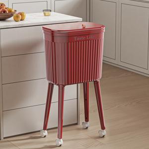 Cestino per Rifiuti Alto da Cucina con Ruote 15L, Bidone Stretto per Spazi Ristretti, Cestino Slim per Scrivania o Mobile Bagno - Product Image 6