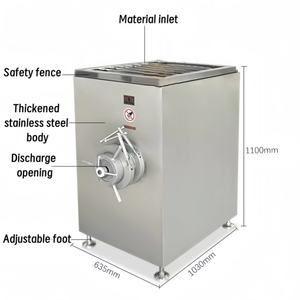 Machine à hacher la viande congelée industrielle automatique, broyeur de blocs de viande congelée, hachoir à saucisses de poisson, équipement de transformation de la viande - Product Image 5