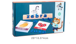 Hot 3D Abc en bois enfants lettre carte de reconnaissance <span class=keywords><strong>mots</strong></span> croisés Puzzle bébé Initial en bois Alphabet éducatif enfant en bas âge jouets - Product Image 5
