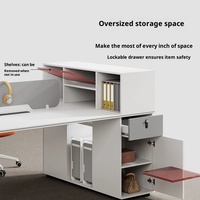 Bureau de travail commercial multi-personnes au design moderne avec boîte à câbles intégrée