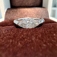VOAINO 18K Or Massif Intemporel Marquise Cut Lab Créé Diamant Bagues De Mariée Pionniers Dans CVD HPHT Diamant Excellence