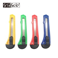 STASUN Couteau utilitaire de bonne qualité Coupeur à enclenchement de taille moyenne Lame de 18MM Couteau utilitaire de sécurité à portée de main