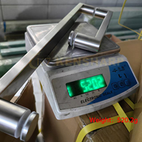 Poignée de tirage pour porte de douche Kensharp en acier inoxydable 304, tube carré, pour porte vitrée double face avec barre porte-serviettes
