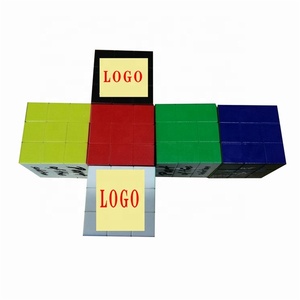 カスタムカラーUVプリントおかしいマジックパズルスクエアシェイプブロッククラシックゲーム3x3x37CMマジックキューブ - Product Image 6