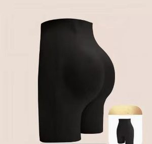 Shorts gainants taille haute pour femme, effet push-up, en maille côtelée, contrôle du ventre, <span class=keywords><strong>anti</strong></span>-<span class=keywords><strong>frottement</strong></span>, sous-robe, body shaper - Product Image 5