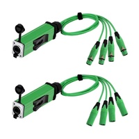 Serpent 4 canaux XLR 3Pin Multi réseau éclairage scène enregistrement Studio vidéo Microphone XLR RJ45 Ethernet connecteur RCA 1m