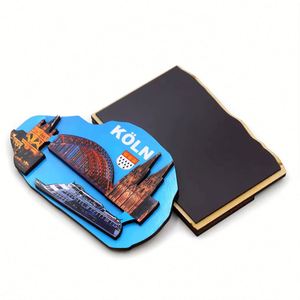Manufacturer Wholesale High Quality Three Layers Refrigerator Magnetic Customized 3D Wooden Mdf <b>Fridge</b> Magnet - Product Image 1