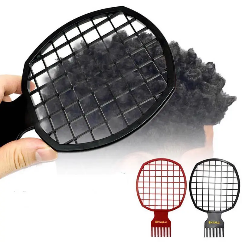 Free Sample ABS Twist Afro Curl Comb 2 in 1 Portable Multifunction Hair Coils Comb Afro Pick Comb peine para cabello afro