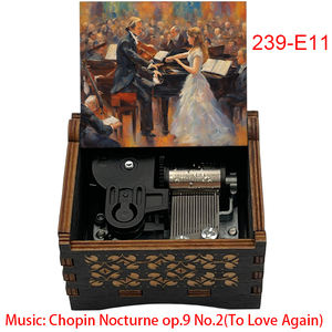 Nocturne de <span class=keywords><strong>Chopin</strong></span> Op. vintage Número 9 Caja Musical de Madera con Movimiento Mecánico, Regalo Especial para el Día de San Valentín y Cumpleaños - Product Image 4