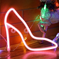 Lampe murale LED néon pour chaussures, alimentée par USB, rose, pour la maison, le commerce de détail, les centres commerciaux