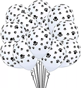 Vendita calda 12 pollici bianco <span class=keywords><strong>cane</strong></span> zampa palloncini in lattice cucciolo impronte mongolfiera <span class=keywords><strong>per</strong></span> la decorazione della festa di buon compleanno dell'animale domestico - Product Image 1
