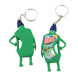 Tsanzy High Quality Customized PVC Oil Bottle Shape TV Movie Character Durable Promotional 3D Carabiner Keychain