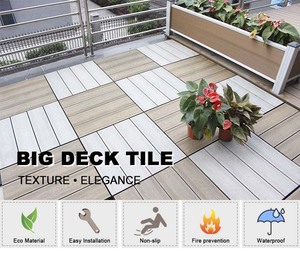 Snap thiết kế chống cháy boong Composite decking gạch bấm vào với nhau Patio gạch - Product Image 2
