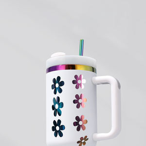 लेजर उत्कीर्णन इंद्रधनुष प्लेटेड 40 औंस डबल दीवार स्टेनलेस स्टील इंसुलेटेड कार टंबलर 40 औंस यात्रा कॉफी मग कप - Product Image 5