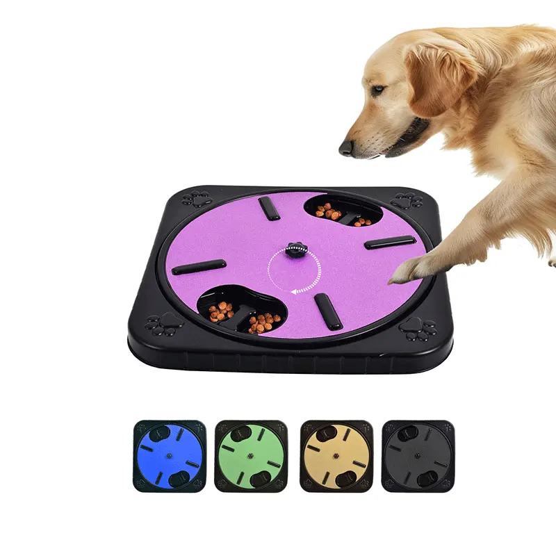 Xoay vuông con chó điều trị Nail Scratch Board đồ chơi Pet Dog chậm thực phẩm trung chuyển câu đố đồ chơi con chó Nail tập tin đồ chơi