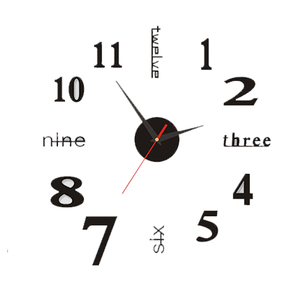 3D Wall Sticker <span class=keywords><strong>Clock</strong></span> Creative Home Decor soggiorno acrilico orologio fai da te - Product Image 1