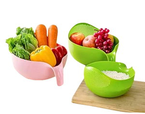 Wholesale Kitchen PP Plastic Eco-Friendly Multifunction Rice Sieve Fruit and Vegetable Washing Bowl <b>Basket</b> Drainer - Product Image 3