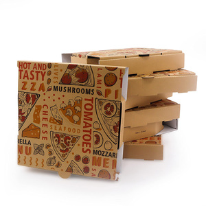กล่องกระดาษลูกฟูกพิซซ่ารีไซเคิลเป็นมิตรกับสิ่งแวดล้อมแพคเกจอาหารกล่องกระดาษที่มีโลโก้ Caja พิซซ่า Para พิมพ์กล่องพิซซ่า - Product Image 3