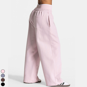 <span class=keywords><strong>Pantalones</strong></span> deportivos TEVE para mujer, holgados, con bloques de color, de cintura baja, estilo athleisure, de pierna ancha y ajuste holgado - Product Image 6