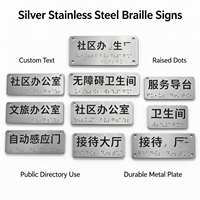 Plaques de signalisation tactile en braille en acier inoxydable personnalisables – Panneaux de guidage public en relief pour espaces communautaires et services