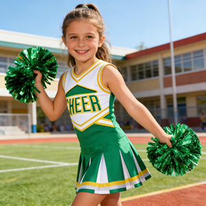 Uniformes <span class=keywords><strong>de</strong></span> <span class=keywords><strong>Animadoras</strong></span> para <span class=keywords><strong>Niñas</strong></span>, Diseño Personalizado (ODM/OEM), Vestido Impreso para Competencia, Conjunto Deportivo para Fútbol - Product Image 4