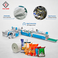 Machine automatique PEASHIN pour la fabrication de sacs tissés en PP avec découpe PLC, couture et insertion de doublure pour fabricants de sacs à riz