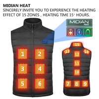 MIDIAN gilet de travail auto-chauffant coupe-vent imperméable gilets chauffants pour hommes Ski chasse chaleur Gilet chauffant