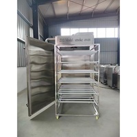 Fumoir industriel automatique pour poisson 100-1000 kg, four à saucisses électrique, armoire de fumage pour viande