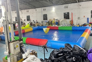 Piscine gonflable robuste en bâche PVC double couche 0,9 mm, fabrication soignée, étanche, pour activités aquatiques - Product Image 5