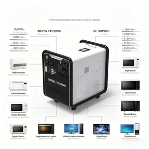 Batterie Externe LiFePO4 4100Wh Montable en Rack 25.6V Sortie 0-5kWh Étanche MPPT Onde Sinusoïdale Pure Port RV Charge Sans Fil Prête pour l'Énergie Solaire - Product Image 6