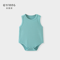 Combinaison pour bébé en modal, sans manches, style triangle, vêtements d'été fins pour nourrissons